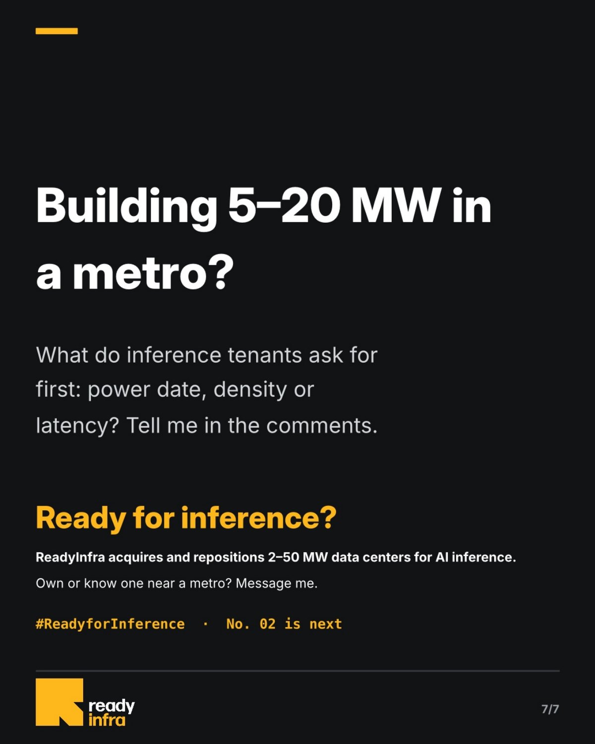 The fastest-rising rents are in the 3–10 MW band — slide 7 of 7